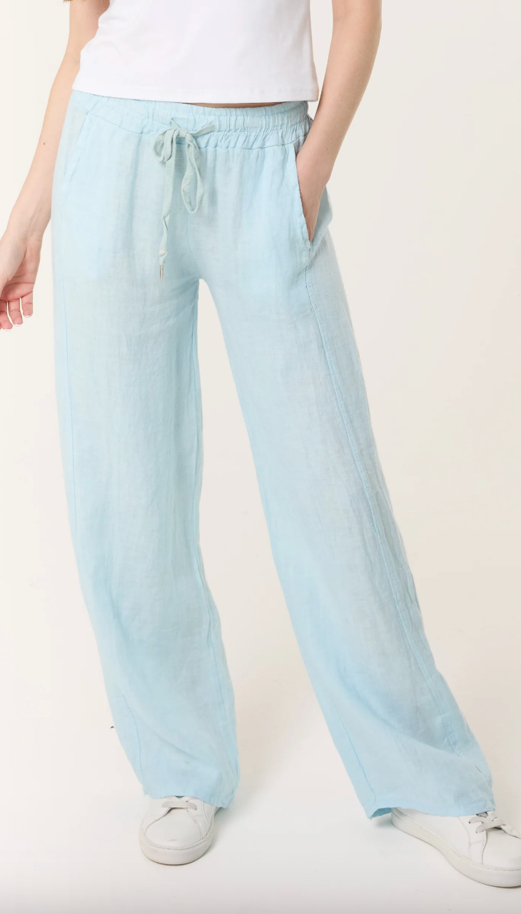 Pure Linen, Wide Leg, Trousers