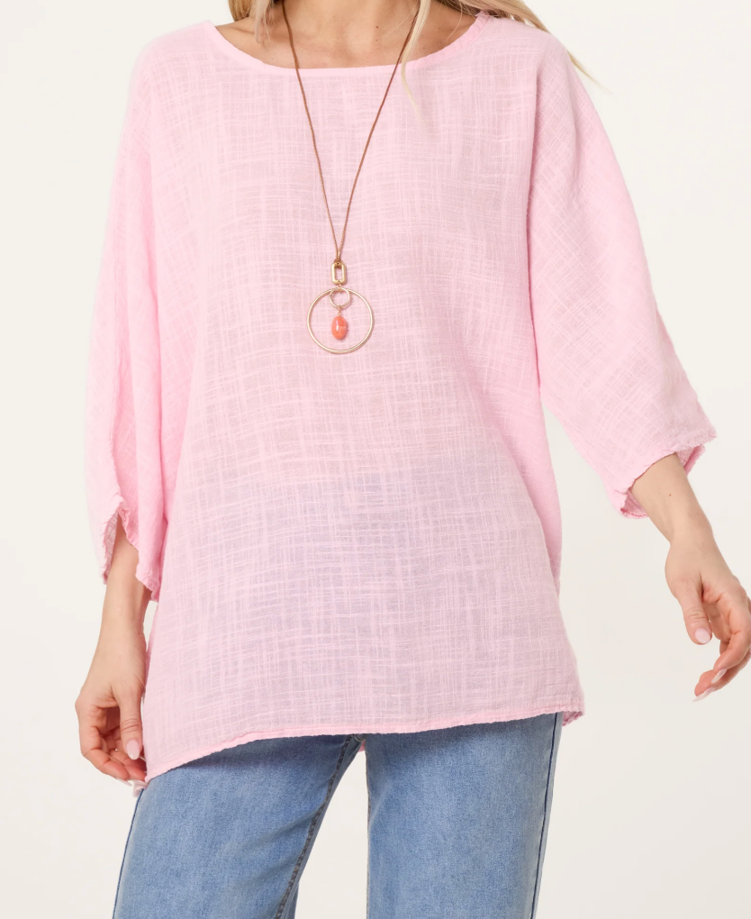 Pure Cotton Round Neck Oversized Tee