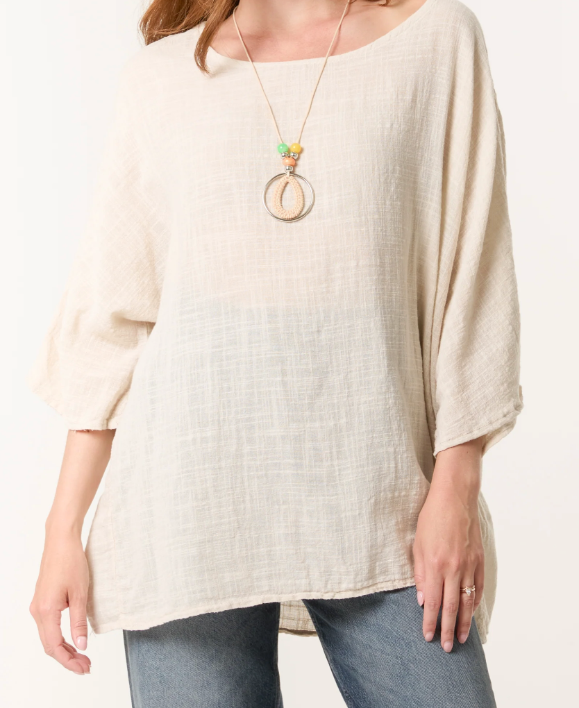 Pure Cotton Round Neck Oversized Tee