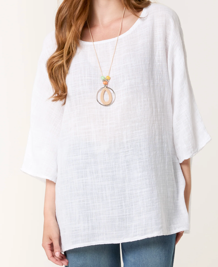 Pure Cotton Round Neck Oversized Tee