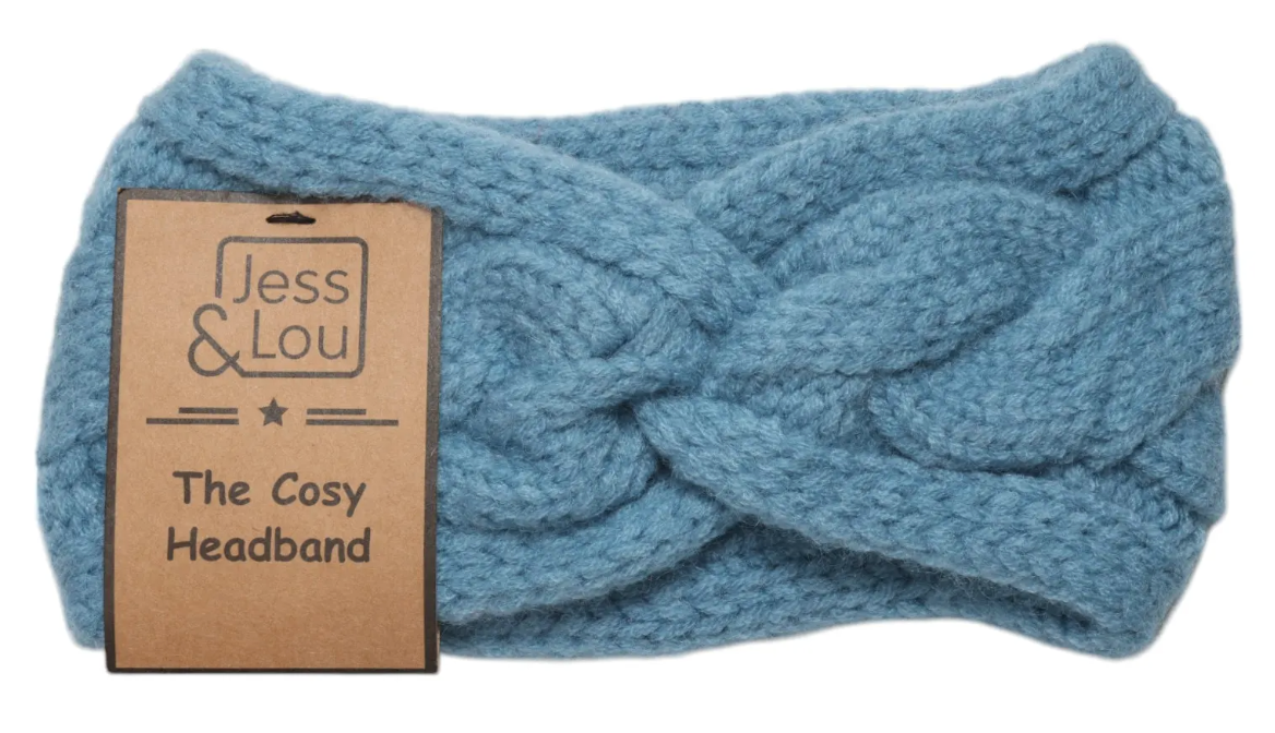 Cable Knit Headband - BLUE