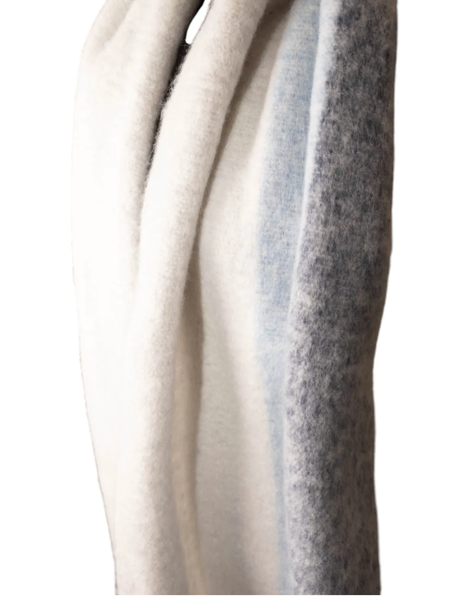 Blue & White Chunk Winter Scarf