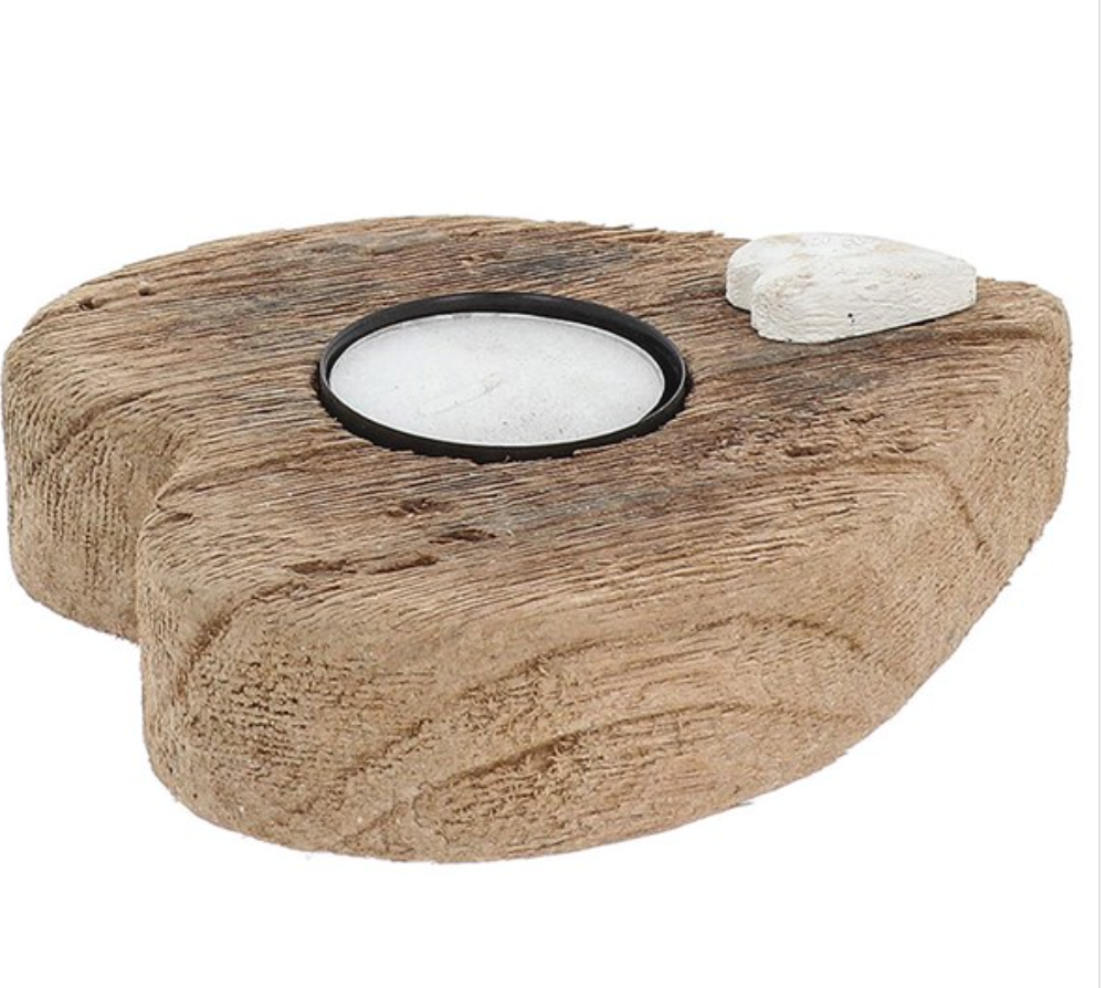 Wooden Heart Tealight Holder