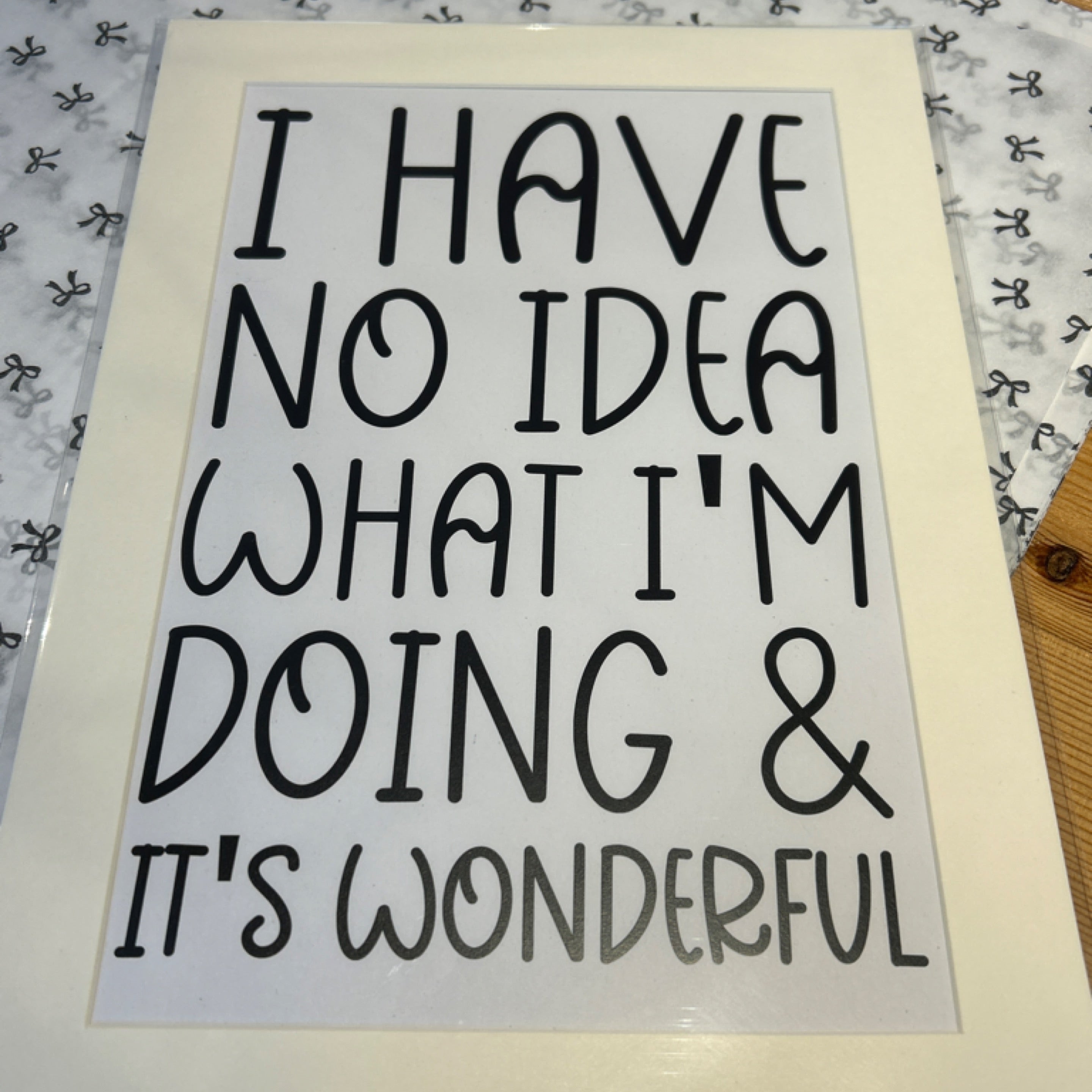 I Have No Idea...