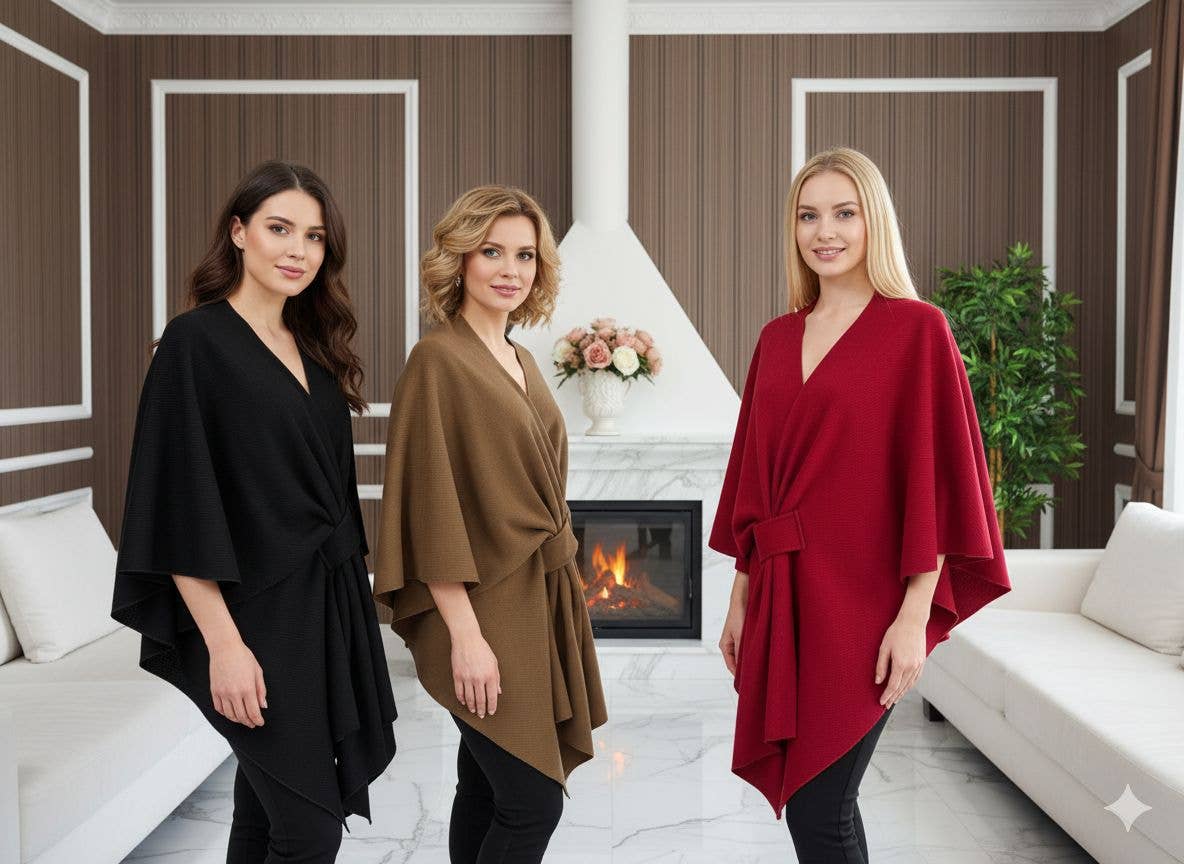 Knot Wrap Cape Poncho Style