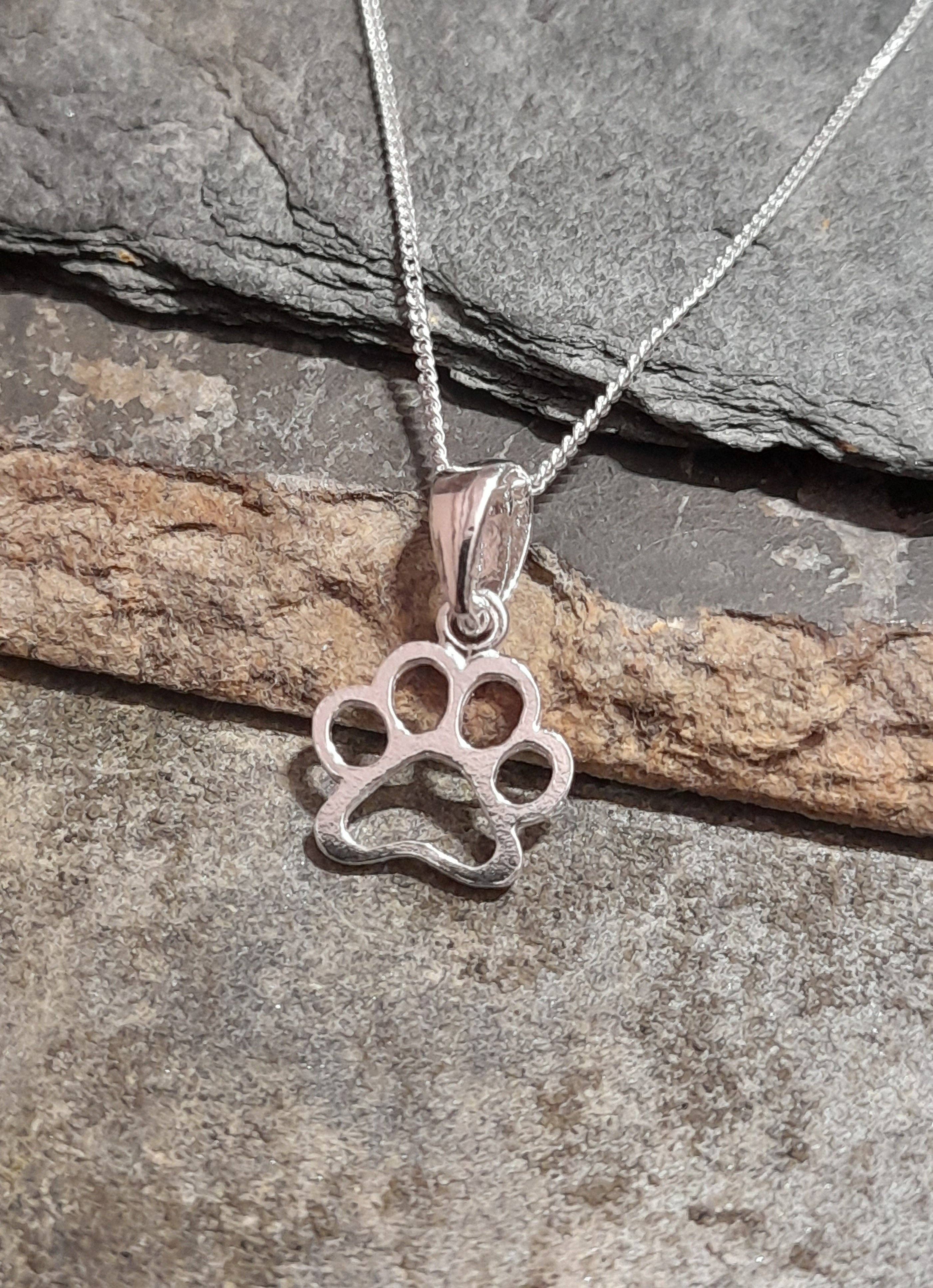 SP367BC - Hollow DOGS PAW PENDANT