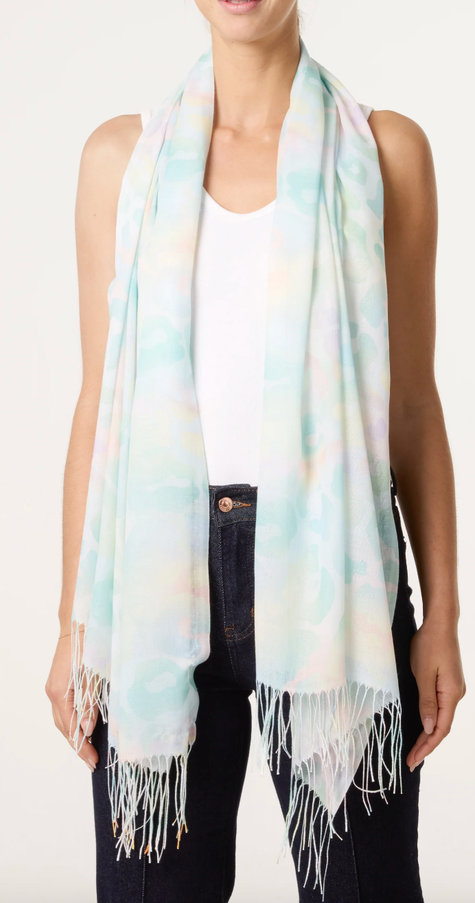 Watercolour Animal Print Scarf