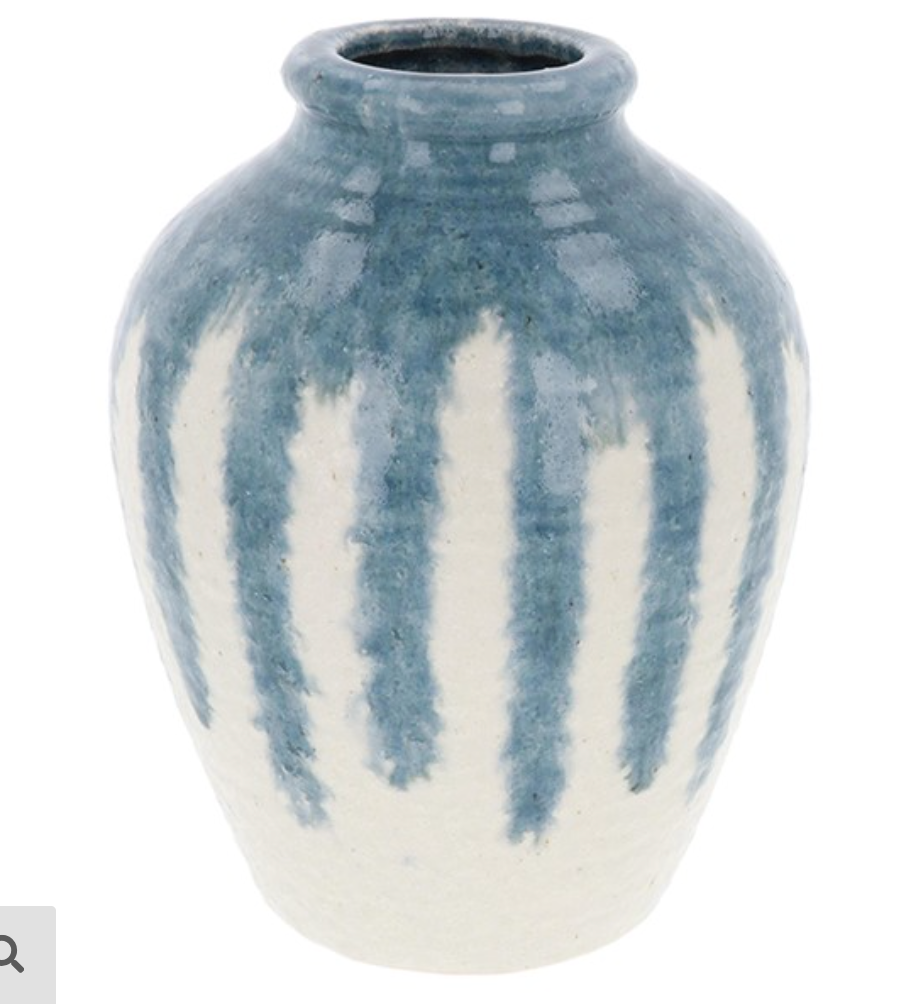 Ink Drip Vase - Teal