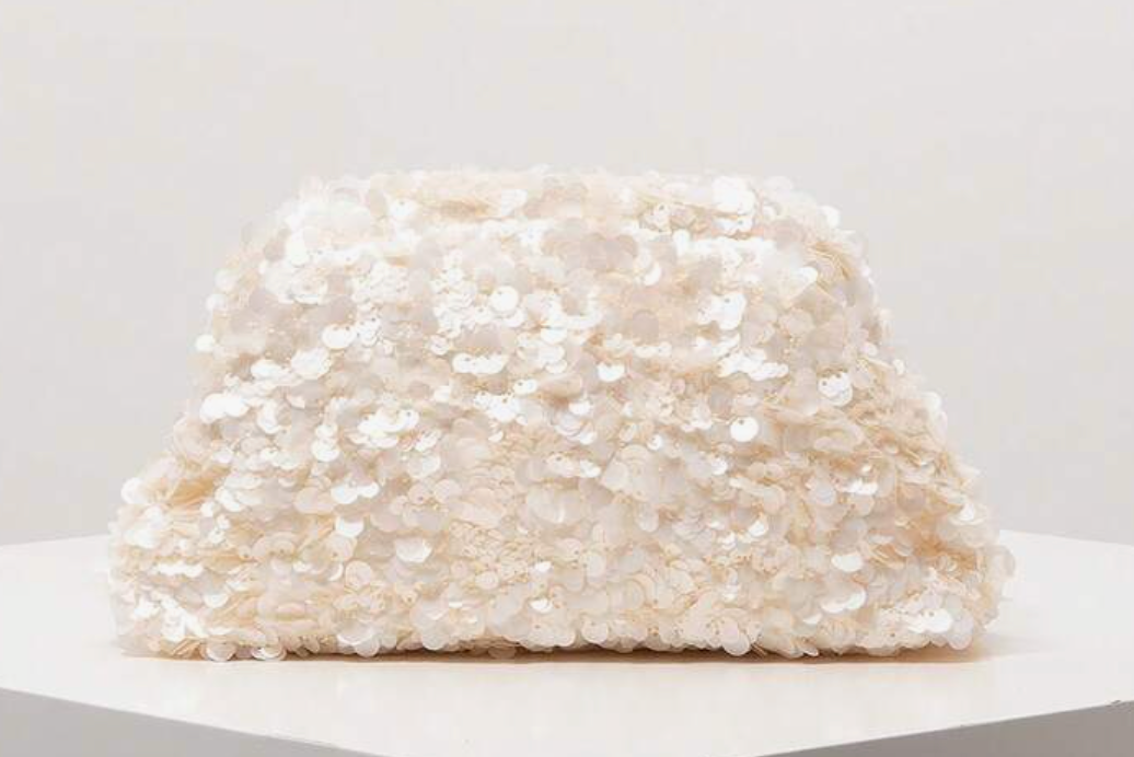Sequin Cluch Bag - Ivory