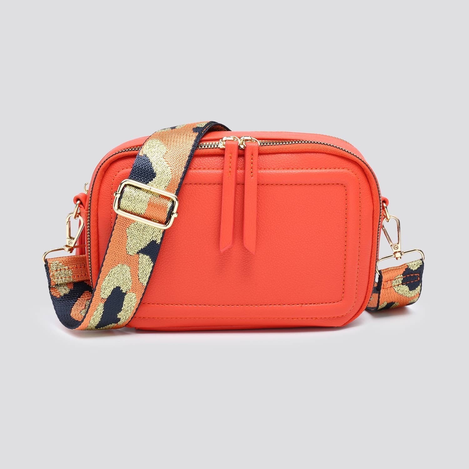 Leather Double Compartment Crossbody Bag