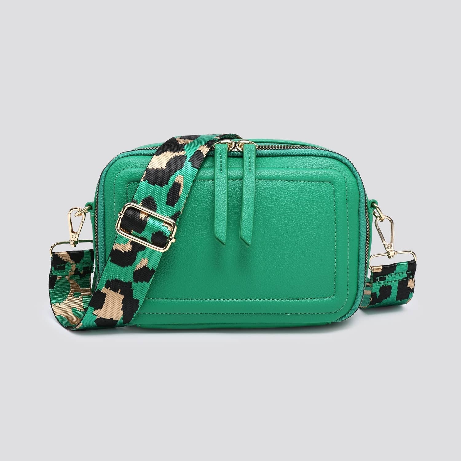 Leather Double Compartment Crossbody Bag