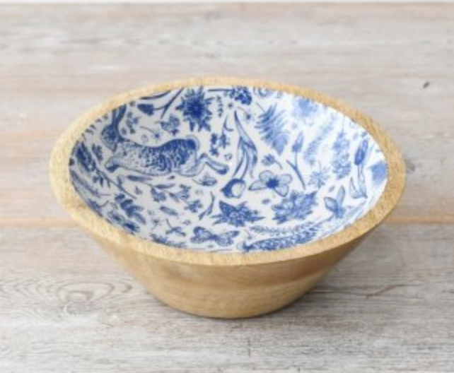 Blue Hare Enamel Bowl - Small