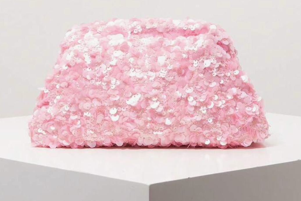 Sequin Clutch Bag - Rose