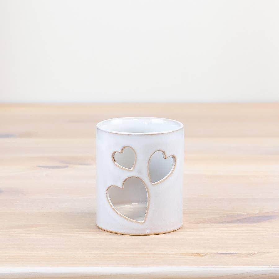Cut out Heart Candle Pot, 8.2cm