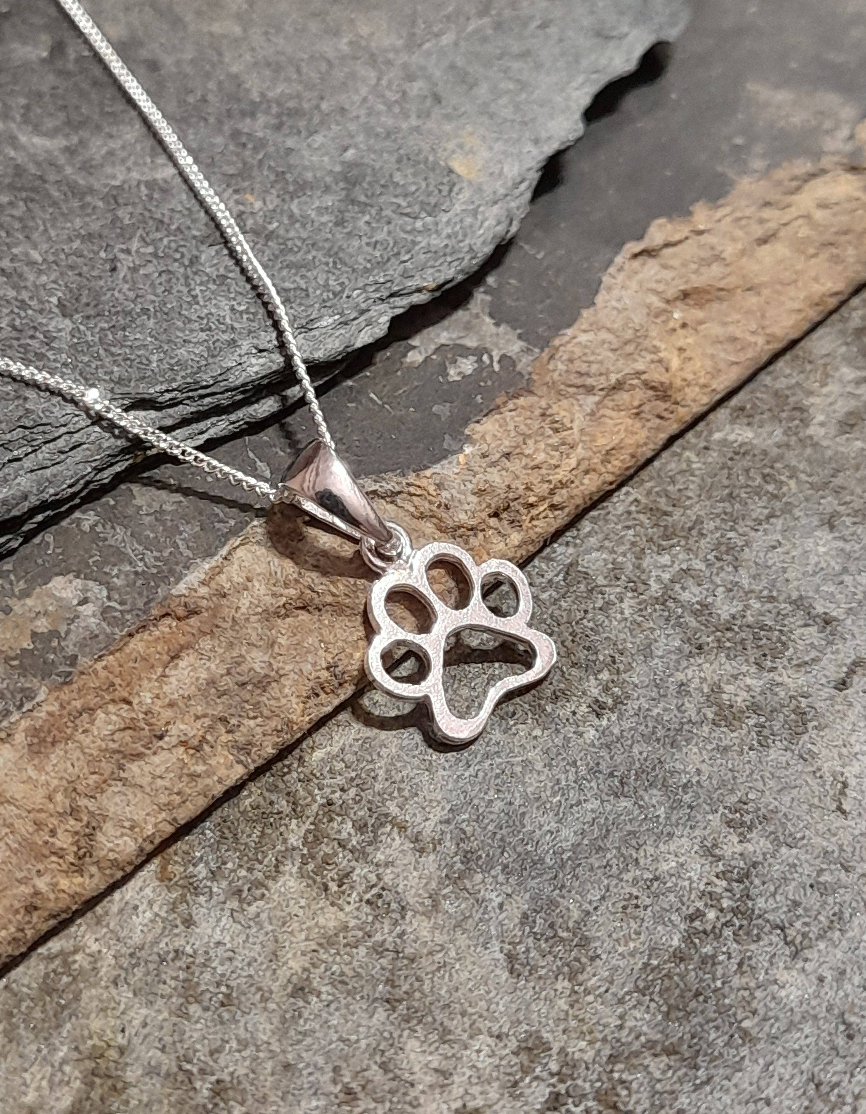 SP367BC - Hollow DOGS PAW PENDANT
