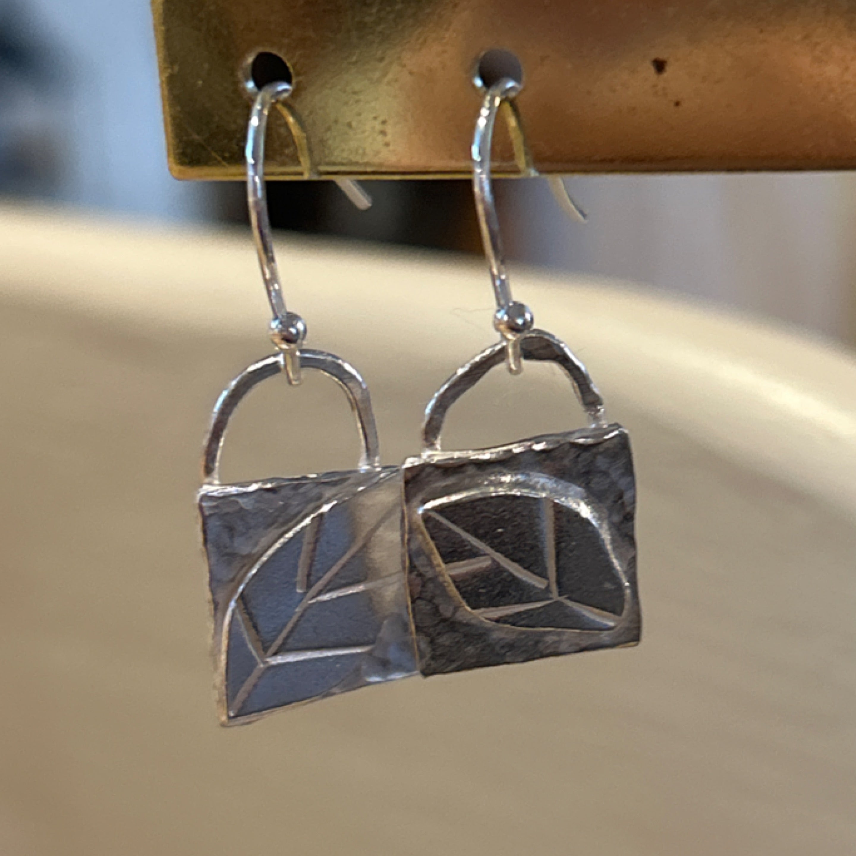 Square Leaf Earrings