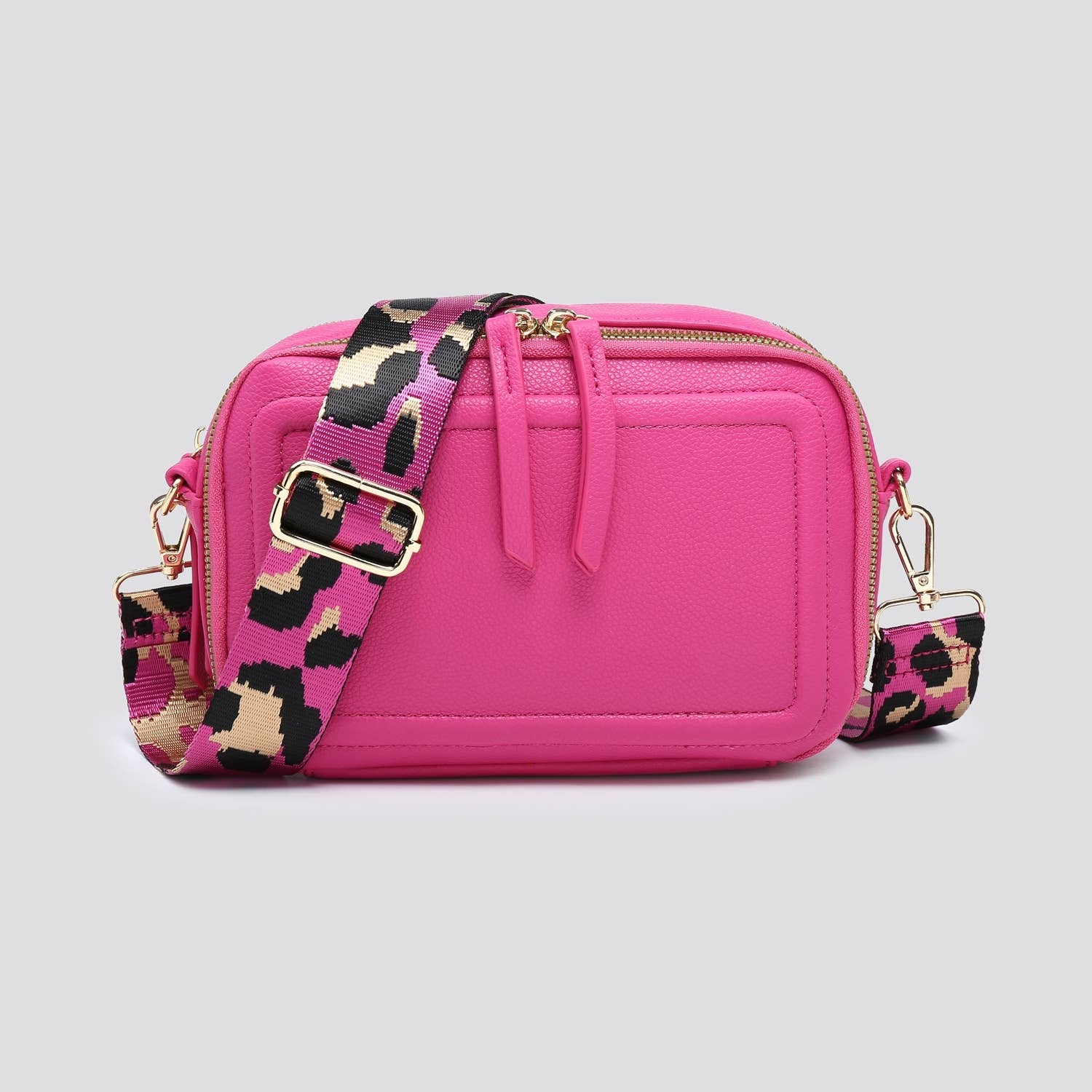 Leather Double Compartment Crossbody Bag