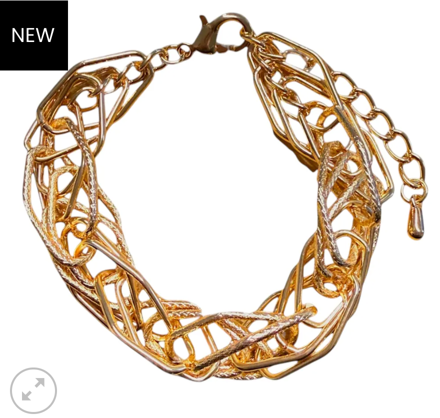 Chunky Link Bracelet - Gold - BR245G