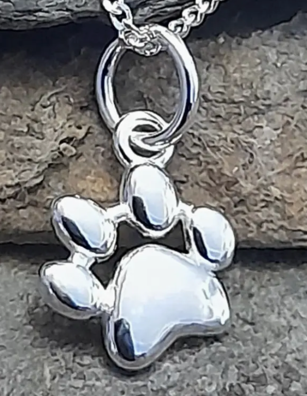 SP490BC - Solid Dog Paw Pendent