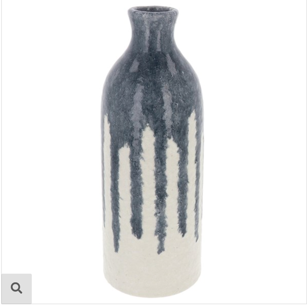 Ink Drip Vase - Grey